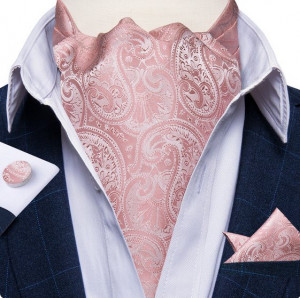 Set cravata / esarfa Ascot + batista + butoni, model 64