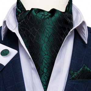 Set cravata / esarfa Ascot + batista + butoni, model 35