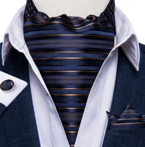 Set cravata / esarfa Ascot + batista + butoni, model 36