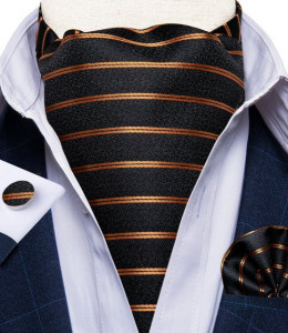 Set cravata / esarfa Ascot + batista + butoni, model 67