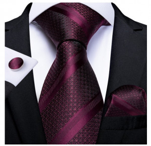 set cravata, batista, butoni matase 100%