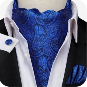 Set cravata / esarfa / lavaliera Ascot + batista + butoni, model 95