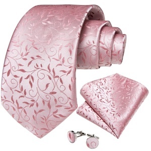 set cravata roz batista butoni