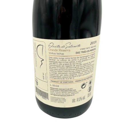Garrafa Vinho Tinto Grande RESERVA Vinhas Velhas 75cl Quinta do Salvante - Img 2