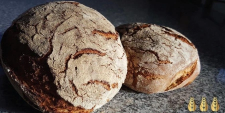 Pão de centeio (cozido em forno a lenha 100% artesanal, peso aprox. 1kg) - Img 3