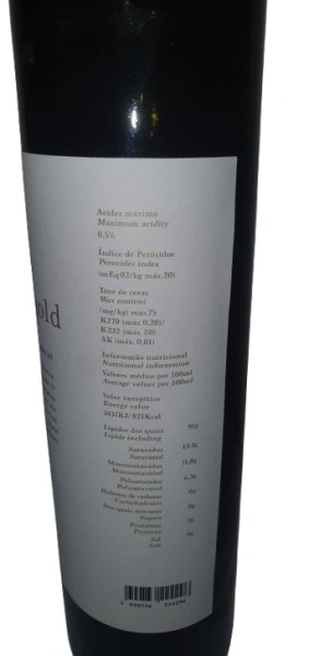 Azeite Virgem Extra – OLIVEIRAS GOLD 0,75 Litros - Img 2