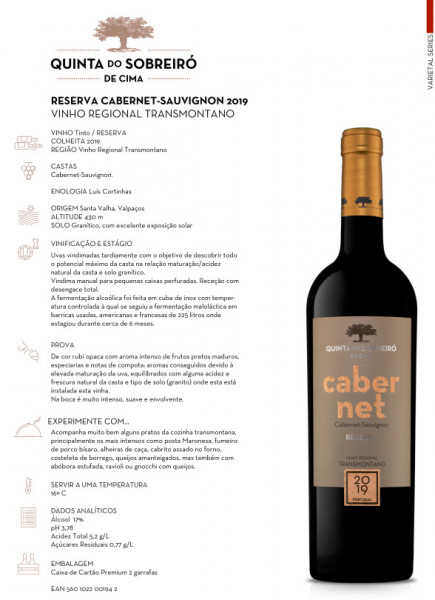 Quinta do Sobreiró de Cima Cabernet Sauvignon Reserva Tinto 2019 - Img 2