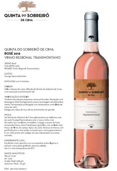Vinho Rosé Quinta do Sobreiró de Cima - Img 2