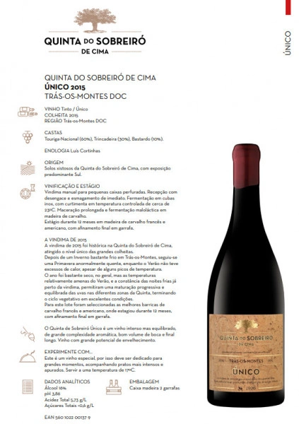 Quinta do Sobreiró de Cima Único Tinto 2015 - Img 2