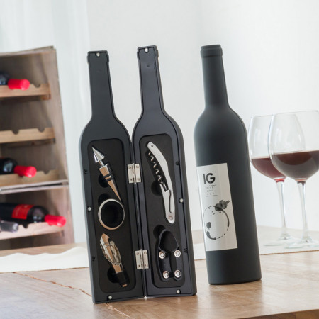 KIT ACESSÓRIOS DE VINHO MODELO GARRAFA V0100451 INNOVAGOODS - Img 7