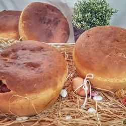Folar de Trás os Montes(forno lenha c/ carne de porco, 100% artesanal) Vários tamanhos - Img 3