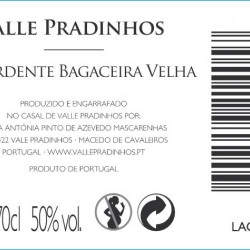 AGUARDENTE BAGACEIRA Valle Pradinhos VELHA, 70CL TRÁS-OS-MONTES - Img 3