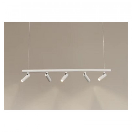 Lustra LED Alb Minimalist Cu 5 Proiectoare lumina neutra