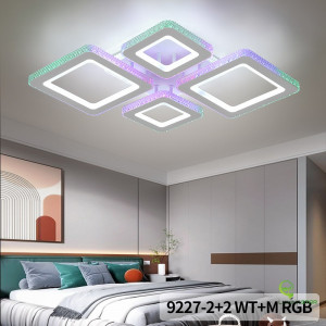 Lustra LED RGB Digital Smart cu Telecomanda wifi 2.4G lumina/rece/calda/neutra intensitate reglabila - Img 1