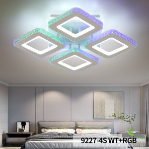 Lustra LED RGB Digital Smart cu Telecomanda wifi 2.4G lumina/rece/calda/neutra intensitate reglabila in stoc - Img 1
