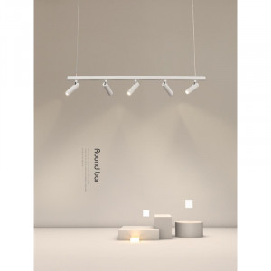 Lustra LED Alb Minimalist Cu 5 Proiectoare lumina neutra - Img 2