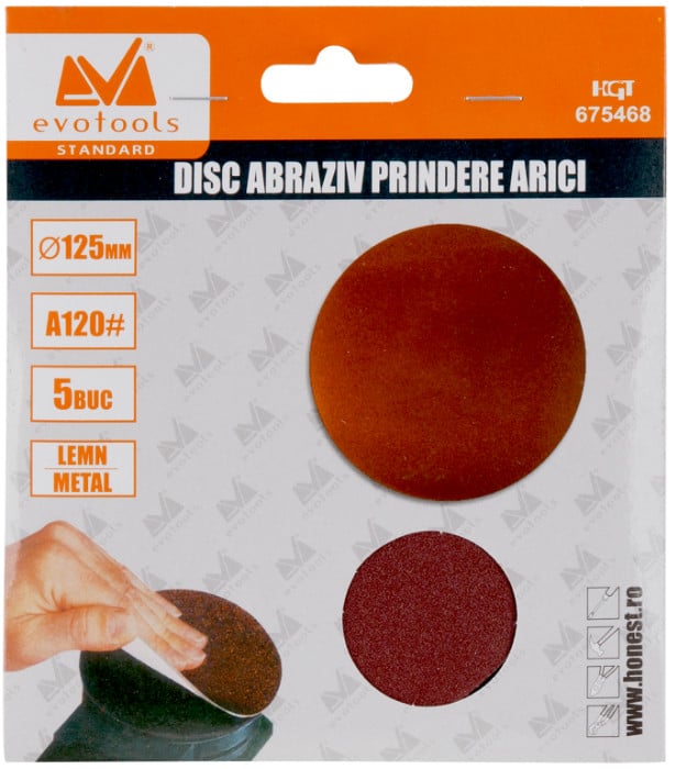 680609 - Disc Abraziv Prindere Arici Fara Gauri / D[Mm]: 125; G[#]: 100 A - 1 | YEO