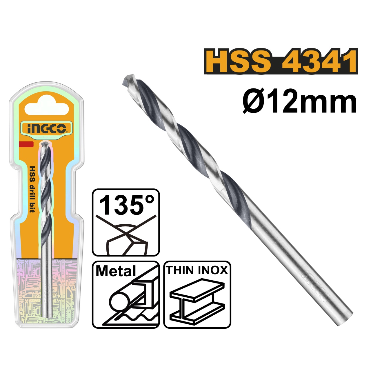Burghiu HSS Metal 12mm INGCO DBT1201204