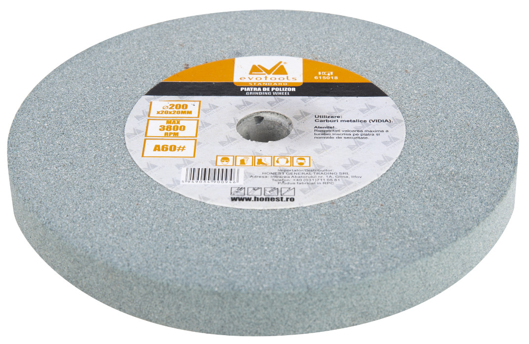 Disc abraziv piatra de Polizor 300x32x32 mm, granulatie 60 Vidia, Evotools 615019 - 1 | YEO