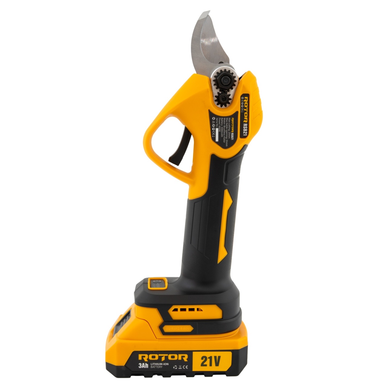 Foarfeca electrica de gradina cu 2 acumulator 3AH, 21V, brushless, 600w, ROTOR RSB21 - 2 | YEO