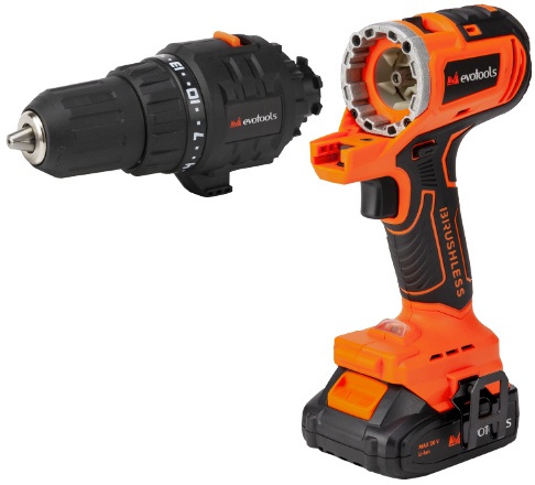 Masina de insurubat multifunctionala MT20 brushless 20V 2 acumulatori 2Ah 3 capete mandrina 13 mm impact 200 Nm mini ferastrau 100 mm EvoTools 682373 - view 3