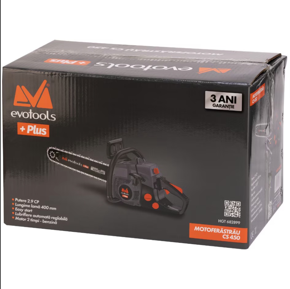 Motoferastrau CS450 EvoTools Plus 682899, 2.9CP, lama 400mm, pas lant 0.325", 66 dinti, motor 2 timpi, Easy Start, ungere automata, frana lant, antivibratii, rezervor 420ml/250ml - imagine 4