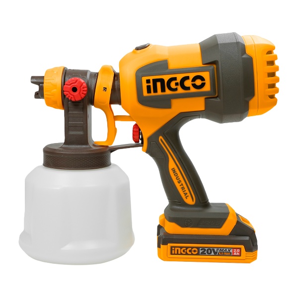 Pistol de vopsit 20V cu functie de suflare, debit 800ml/min, rezervor 1000ml, fara acumulator, INGCO CSGLI2004 - imagine 7