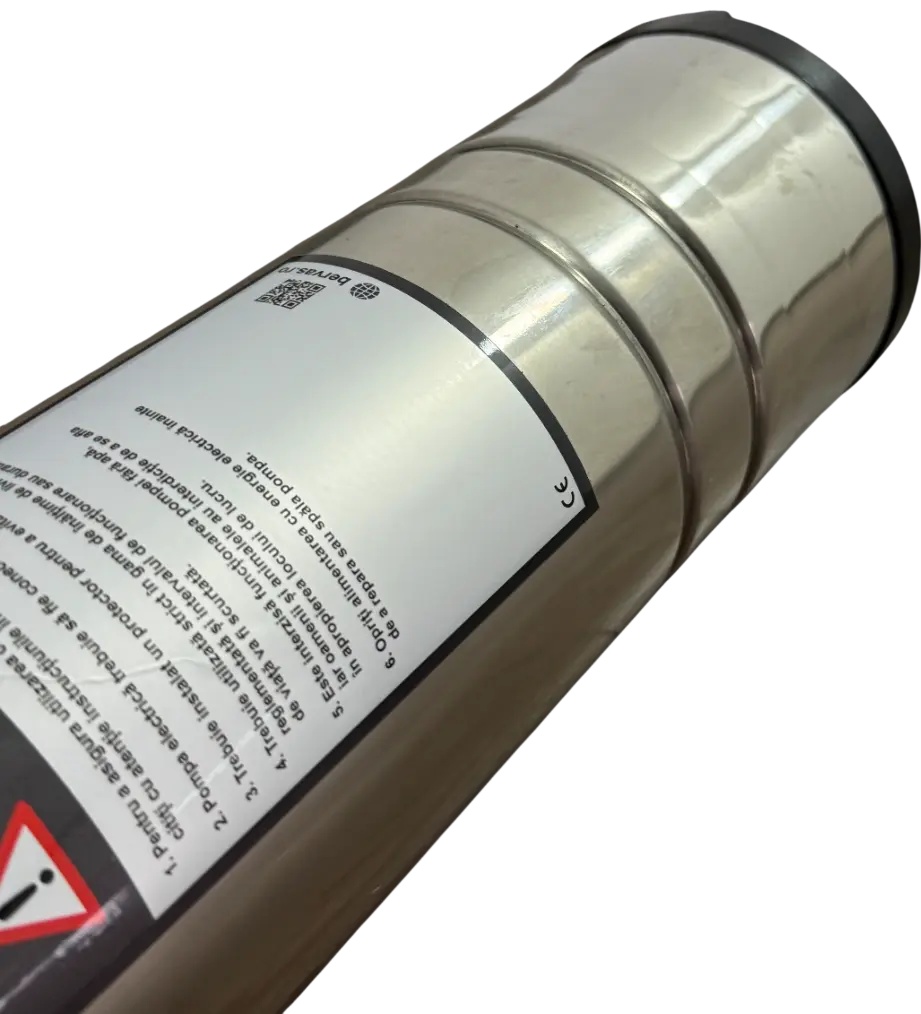 Pompa Inox cu Snec Submersibila cu Plutitor Automat GW GW7183, Putere 1.1KW (1100W), Cablu 9.5m, Inaltime 52cm, Latime 10cm, Circumferinta 31cm, Carcasa Otel Inoxidabil, Pentru Apa Curata sau Usor Murdara - imagine 4