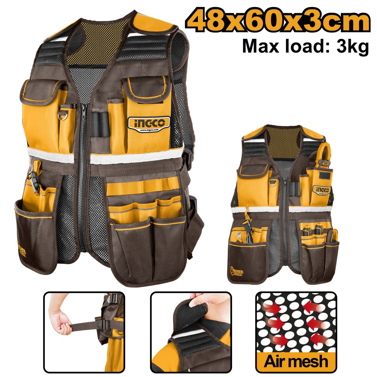 Vesta pentru Scule 17 Buzunare INGCO HTVT09028