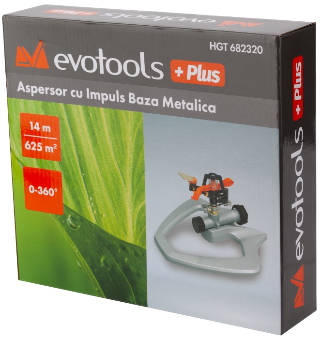 Aspersor cu Impuls Baza Metalica 360 grade PLUS Evotools 682320 - 1 | YEO