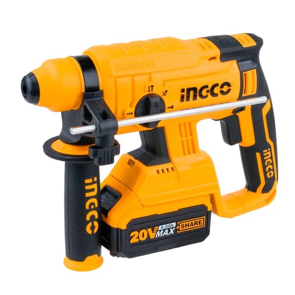 Ciocan Rotopercutor Industrial 20V brushless, 1.5J 4700bpm, fara acumulator Ingco CRHLI2201 - imagine 6