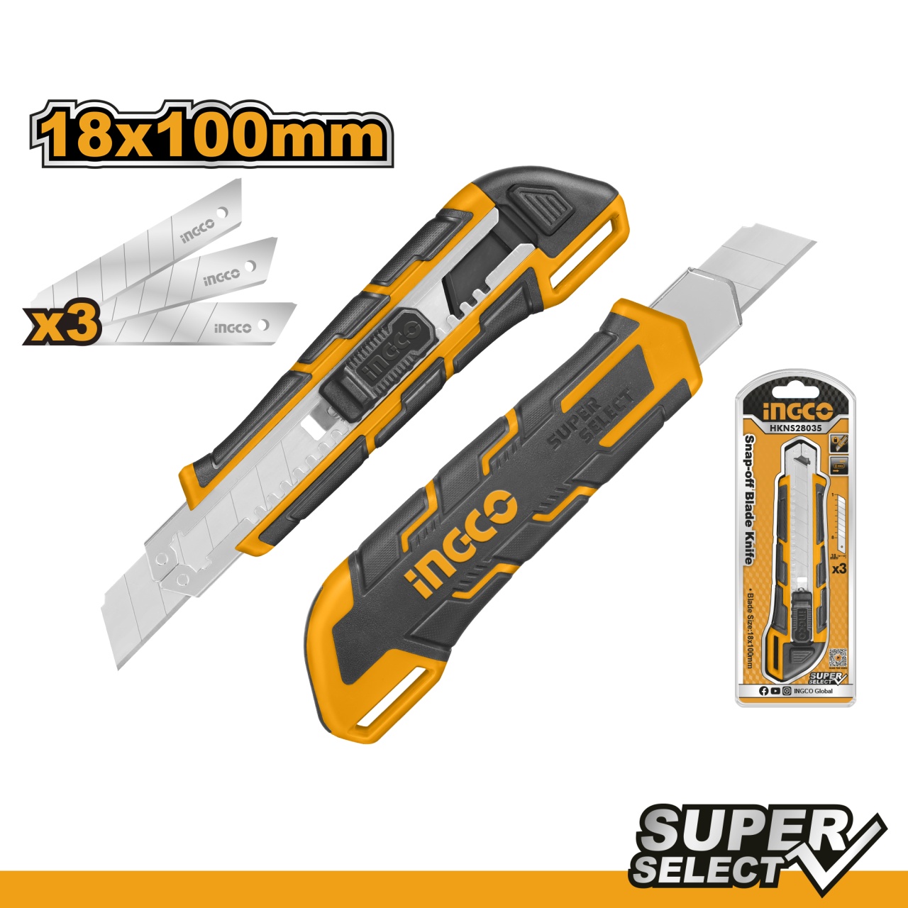 Cutter Plastic Super Select 3 Rezerve INGCO HKNS28035