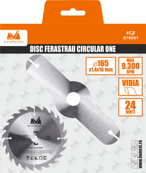 Disc Fierastrau Circular One Epto 165 x 1.4 x 16 mm, compatibil: 678488 - 1 | YEO