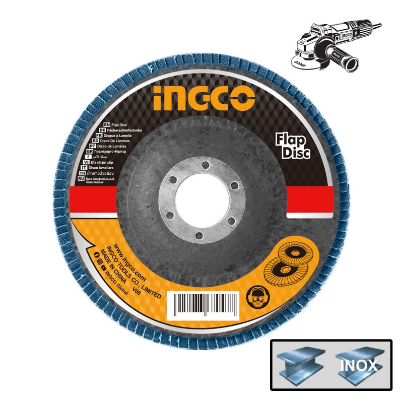 Disc Lamelar Slefuit 125mm Albastru P40 INGCO FDZ1251 – Slefuire Eficienta pentru Aplicatii Profesionale - 1 | YEO