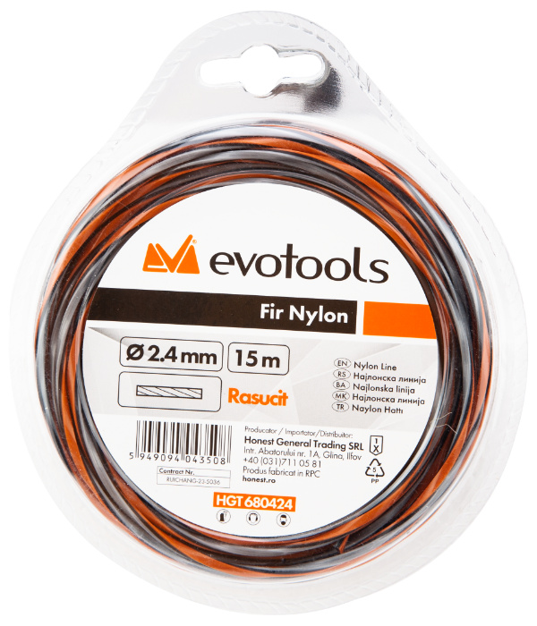 Fir Nylon Rasucit 2.4 mm, 15 m lungime, Evotools 680424 - 1 | YEO