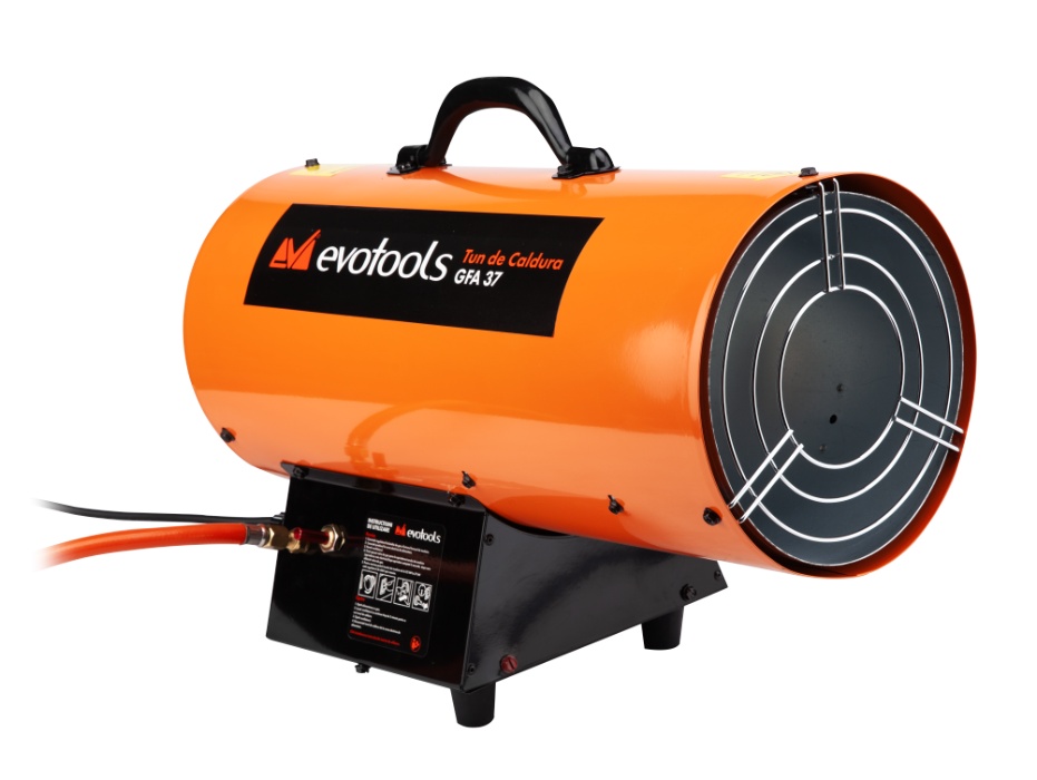 Tun de Caldura pe Gaz GFA 22-37 kW, 270m², aprindere automată Evotools 681931