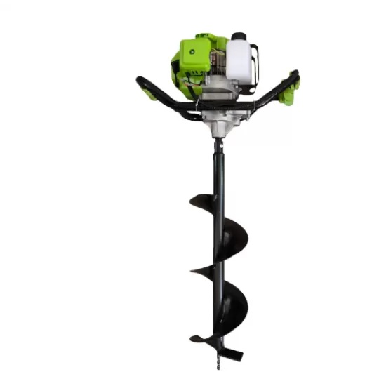 8.5CP + burghiu 150mm* Motoburghiu pe benzina Campion, 8.5CP, motor 2 timpi 58cc, 9200rpm, burghie 100-300mm, adancime 800mm, rezervor 1.2L, set forare pamant, model verde Italian Fresho CMP4350G GT-4350 - imagine 4