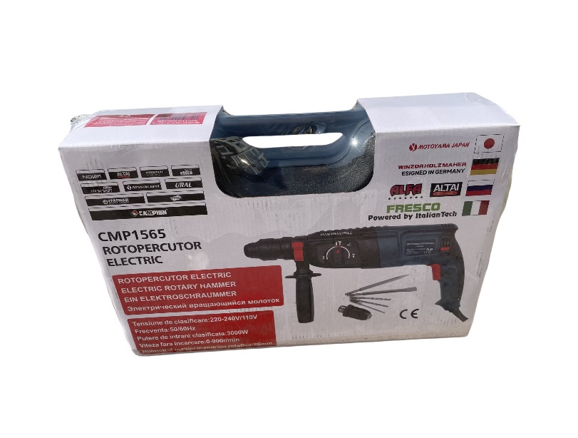 Bormasina Ciocan rotopercutor 3000W CU PERCUTIE, trusa, mandrina automata, 3J, 1200RPM, CAMPION PROFFESIONAL CMP1565 - 1 | YEO