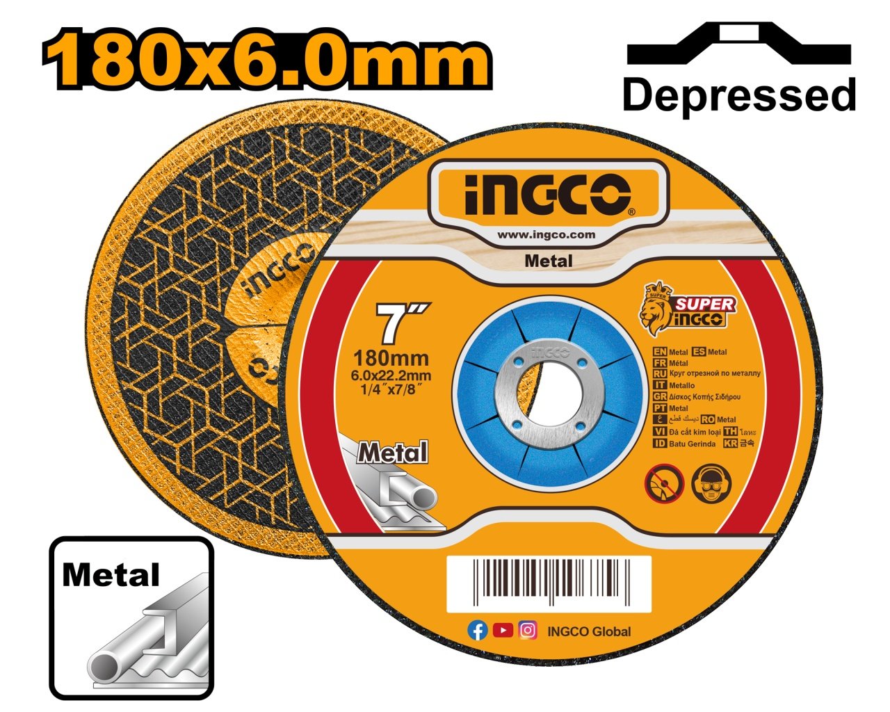 Disc Abraziv Polizat Ingco 125x6.0mm