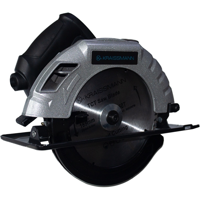 Fierastrau circular 1650W, disc 185mm, adancime taiere 62mm, ghidaj inclus, Kraissmann CS-185/1650 - 1 | YEO