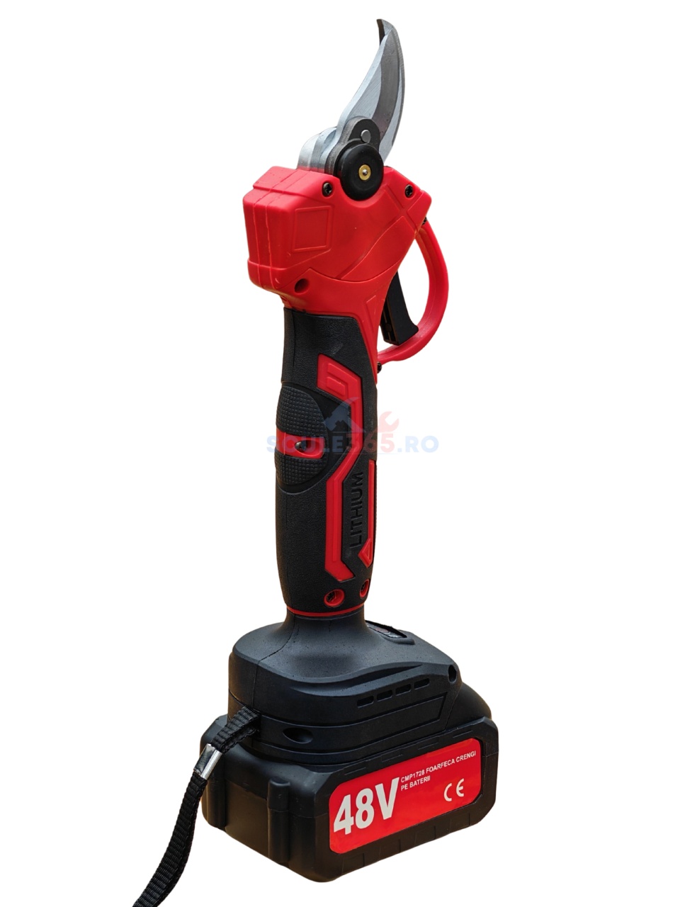 Foarfeca gradina electrica cu 2 acumulatori 48V x 8AH, pentru gradina, diametru taiere 27mm, Valiza, profesional Motoyama Japan CMP1728 - 2 | YEO