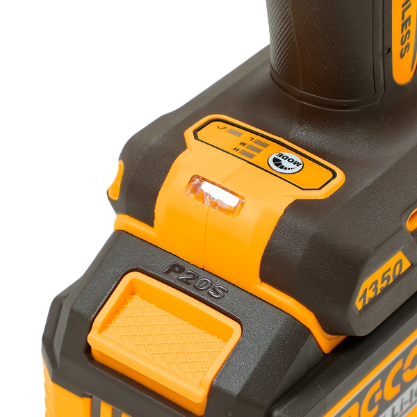Masina de insurubat Pistol cu impact 1900nM, 2200rom, 20V, fara acumulator P20S, Ingco CIWLI201351 - imagine 3