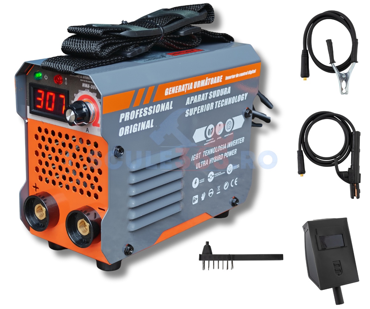 Aparat invertor de Sudura 300A, 1.6-5mm, 300cm, 3kg, IP21S, 220V, URAL MMA 300