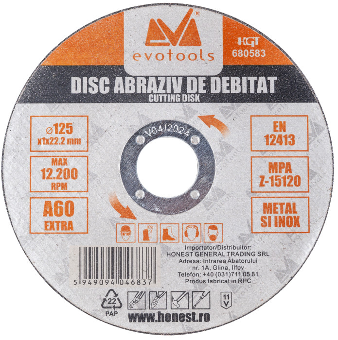 Disc Abraziv de Debitat ETS 355 x 3.2 mm; granulatie A36