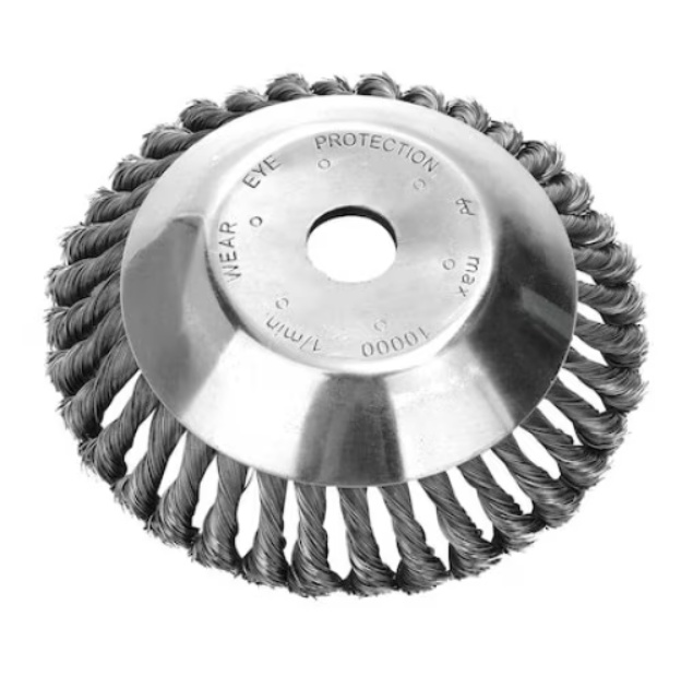 Disc perie din sarma de otel pentru motocoasa de umar Campion Altai CMP0625, diametru 150 mm / 6 inch, pentru curatarea buruienilor si pavajelor - view 4