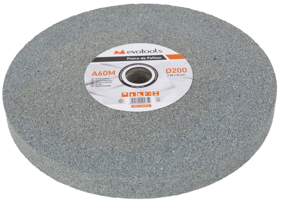 Disc Piatra de Polizor Gri 200 x 20 x 20 mm; granulatie 60 - 1 | YEO