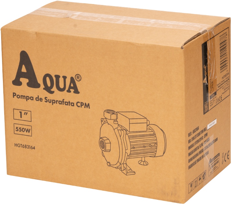 Pompa apa de suprafata centrifugala 550W, 19m inaltime, 69l/min, 1\'\', Evotools 683164 - 1 | YEO