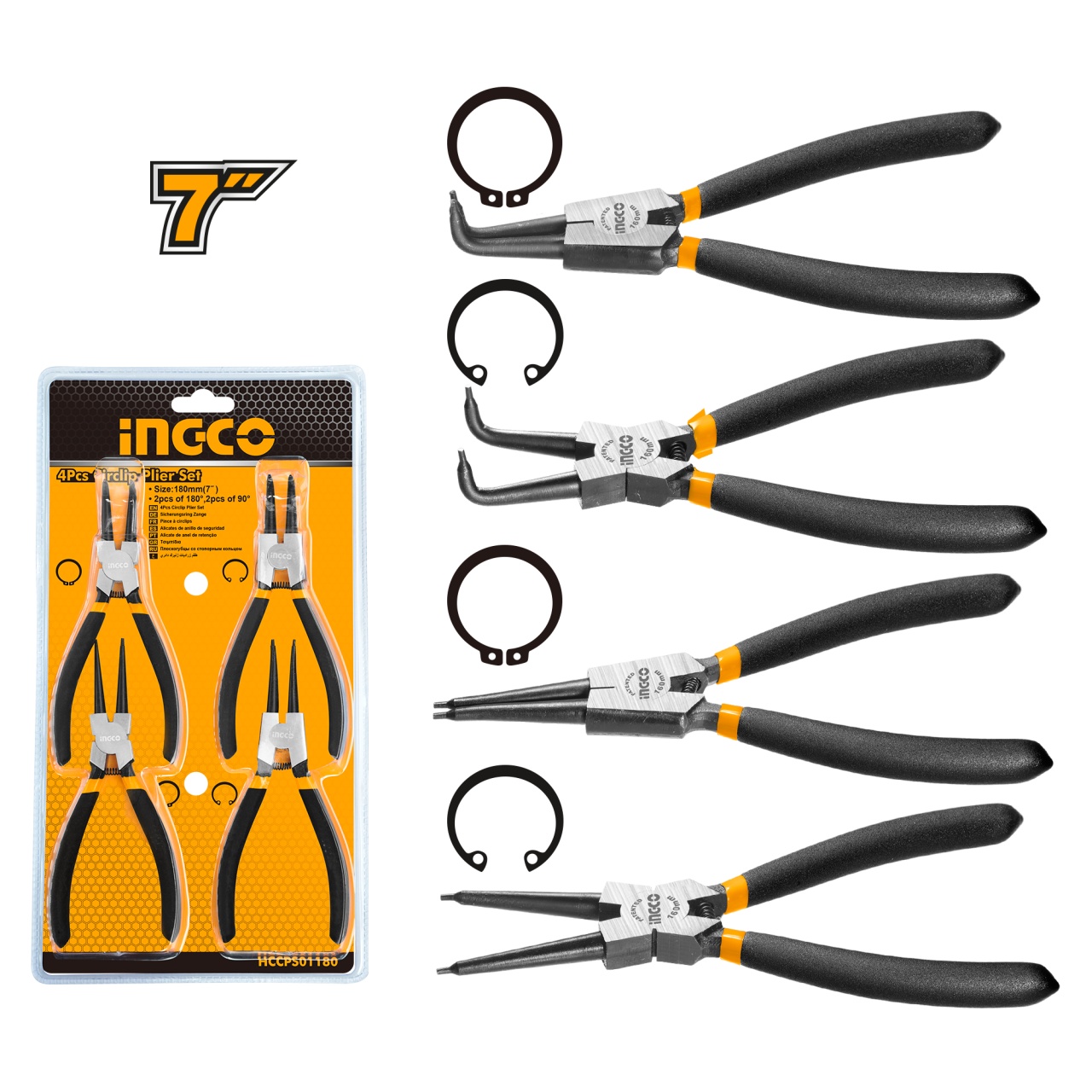 Set Clesti Sigurante 4 Buc INGCO HCCPS01180 – Interior & Exterior, Cr-V - 1 | YEO