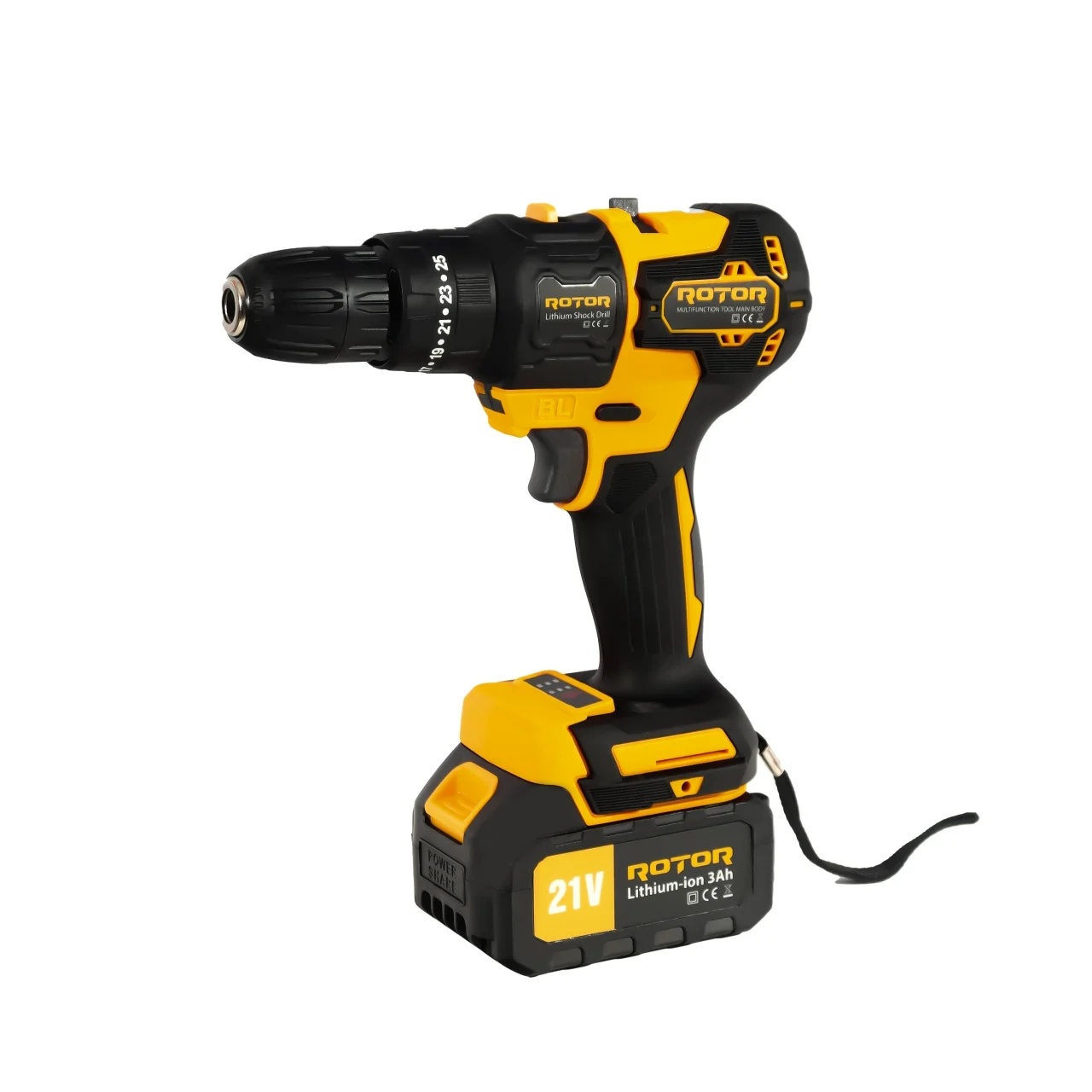 Unealta multifunctionala: polizor, masina gaurit, impact, rotopecutor 5 in 1m brushless, 21V, 3Ah, 2 acumulatori, 24000rpm, ROTOR RTS2 - 1 | YEO
