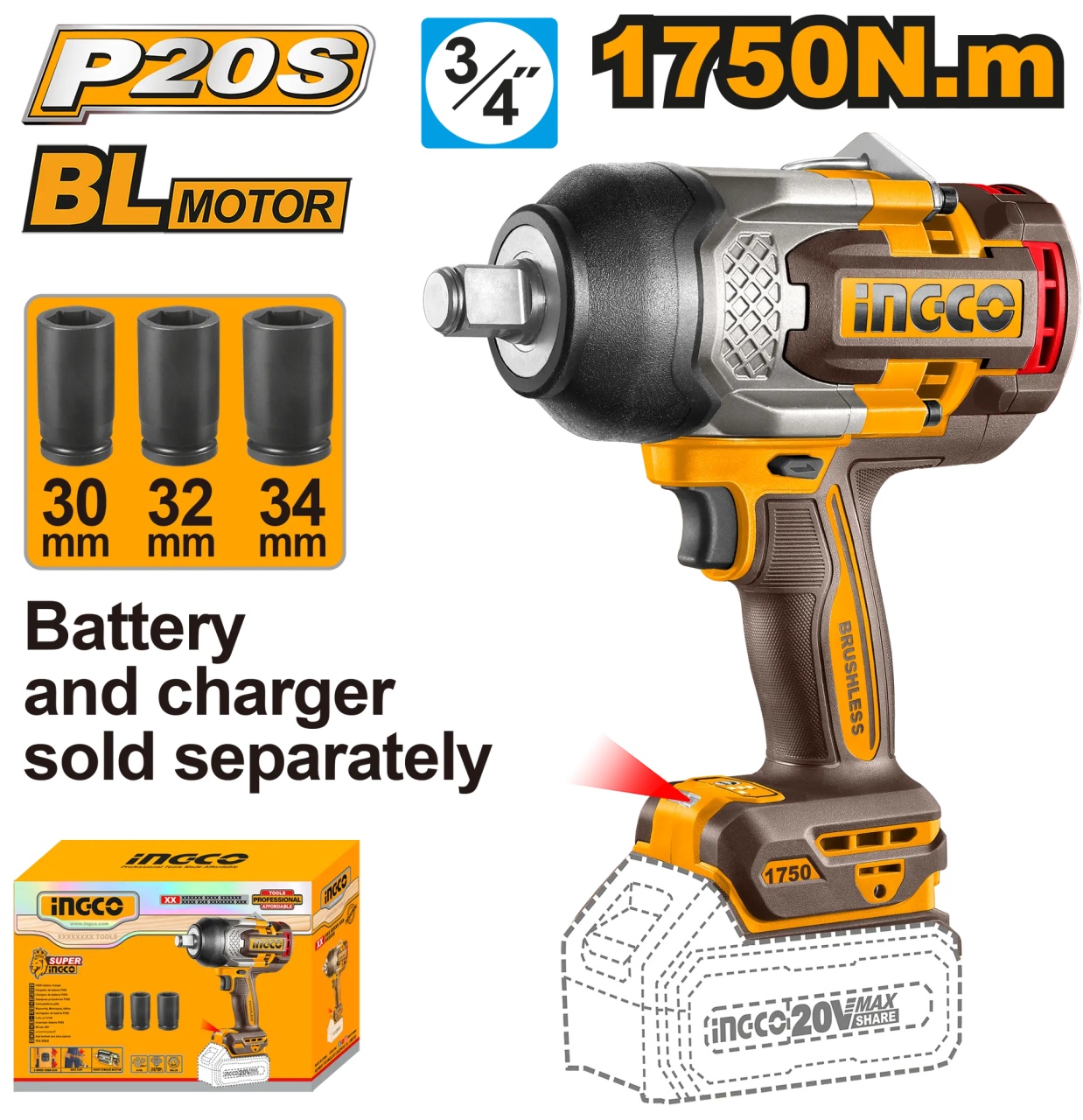 Filetanta cu Impact 20V 3/4
